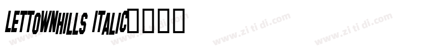 LettownHills Italic字体转换